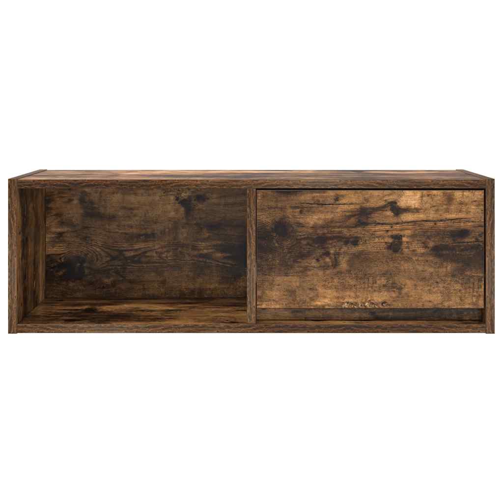 Meuble TV chêne fumé 80x31x25,5 cm bois d'ingénierie - XIOS