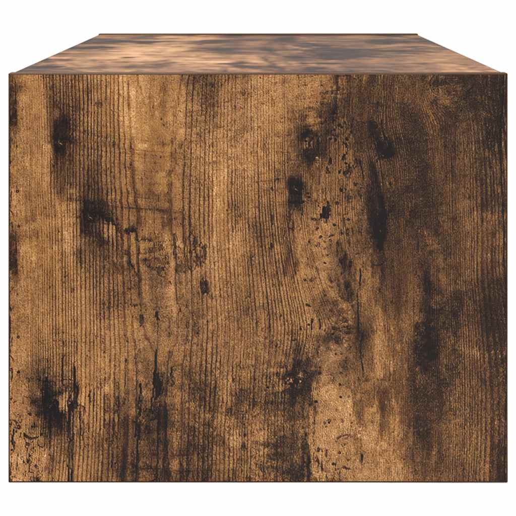 Meuble TV chêne fumé 80x31x25,5 cm bois d'ingénierie - XIOS