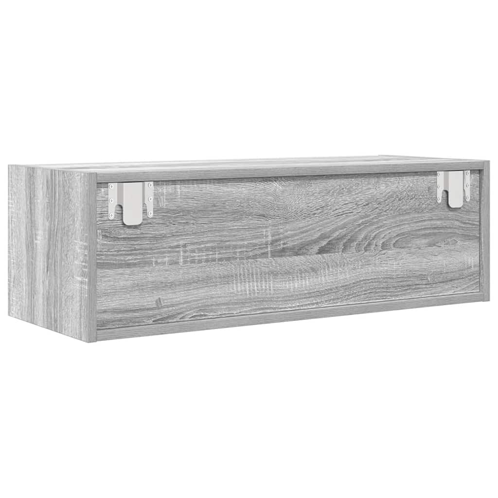 Meuble TV sonoma gris 80x31x25,5 cm bois d'ingénierie - XIOS