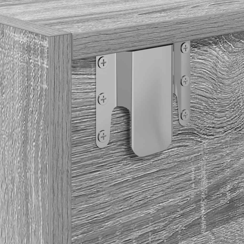 Meuble TV sonoma gris 80x31x25,5 cm bois d'ingénierie - XIOS