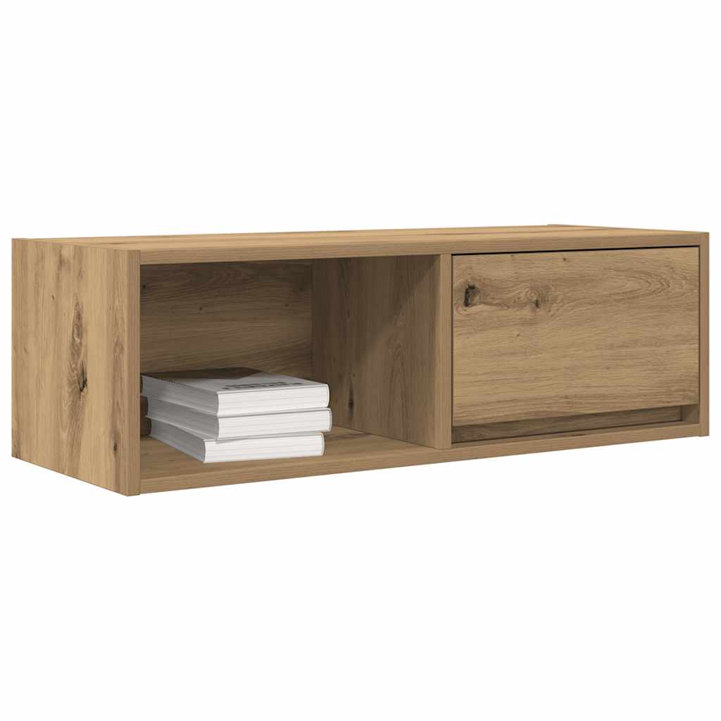 Meuble TV 2 pcs chêne artisanal 80x31x25,5 cm bois d'ingénierie - XIOS