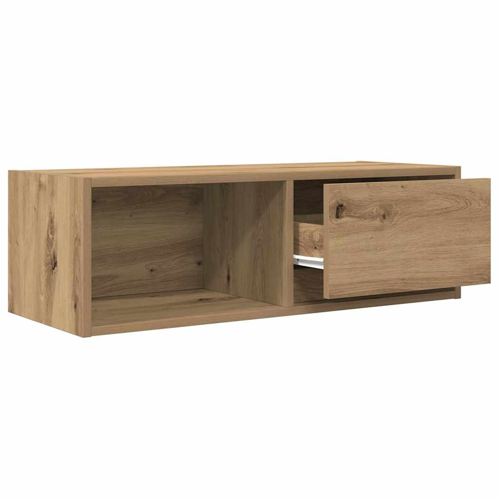 Meuble TV 2 pcs chêne artisanal 80x31x25,5 cm bois d'ingénierie - XIOS