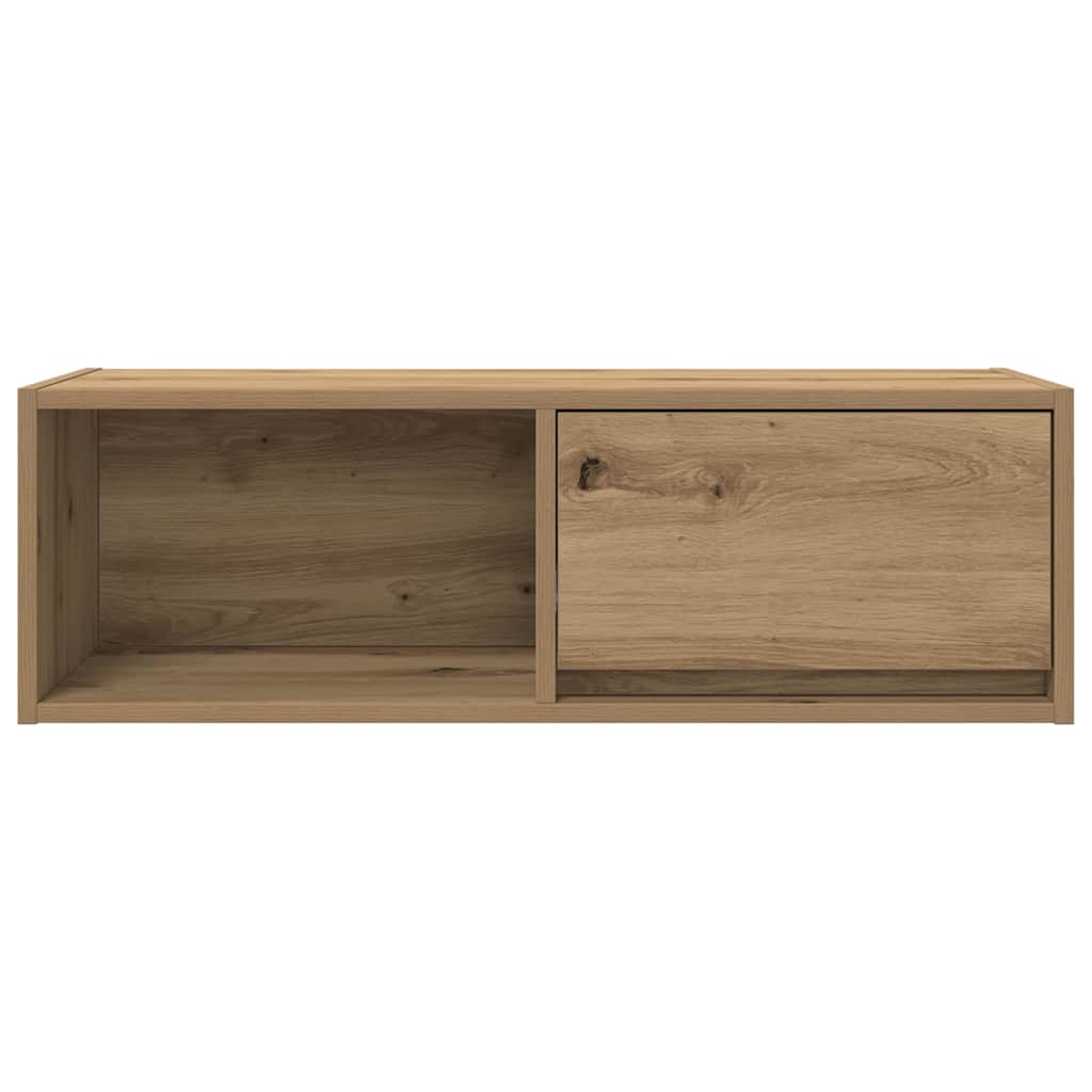 Meuble TV 2 pcs chêne artisanal 80x31x25,5 cm bois d'ingénierie - XIOS