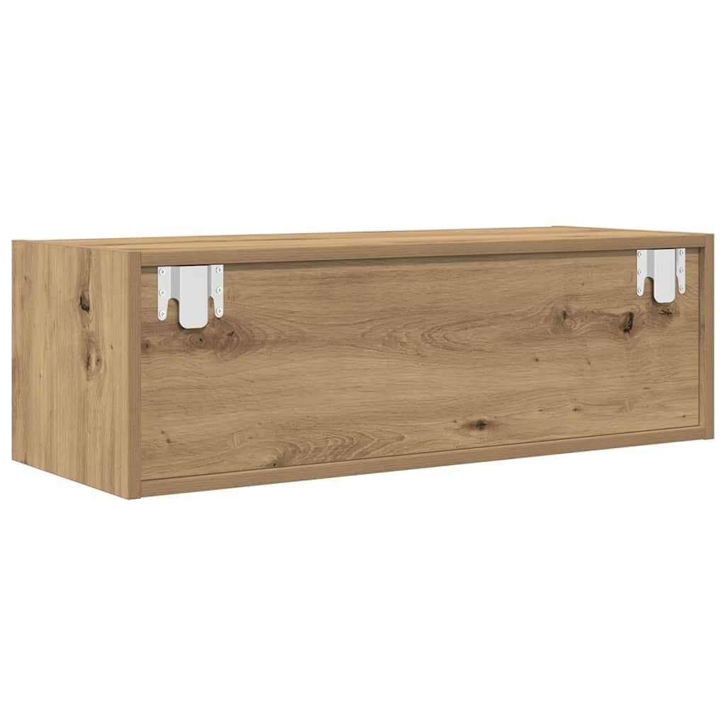 Meuble TV 2 pcs chêne artisanal 80x31x25,5 cm bois d'ingénierie - XIOS