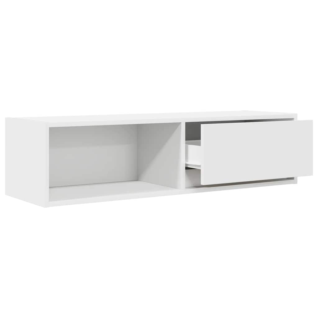 Meuble TV blanc 100x31x25,5 cm bois d'ingénierie - XIOS