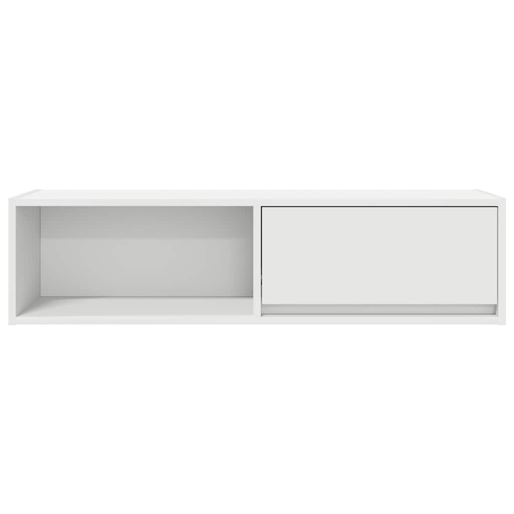 Meuble TV blanc 100x31x25,5 cm bois d'ingénierie - XIOS
