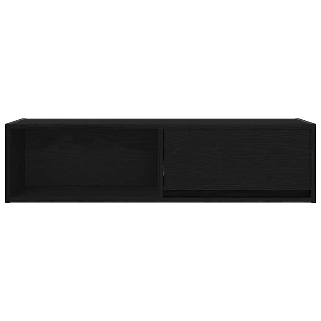 Meuble TV chêne noir 100x31x25,5 cm bois d'ingénierie - XIOS
