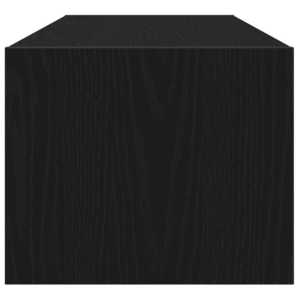 Meuble TV chêne noir 100x31x25,5 cm bois d'ingénierie - XIOS
