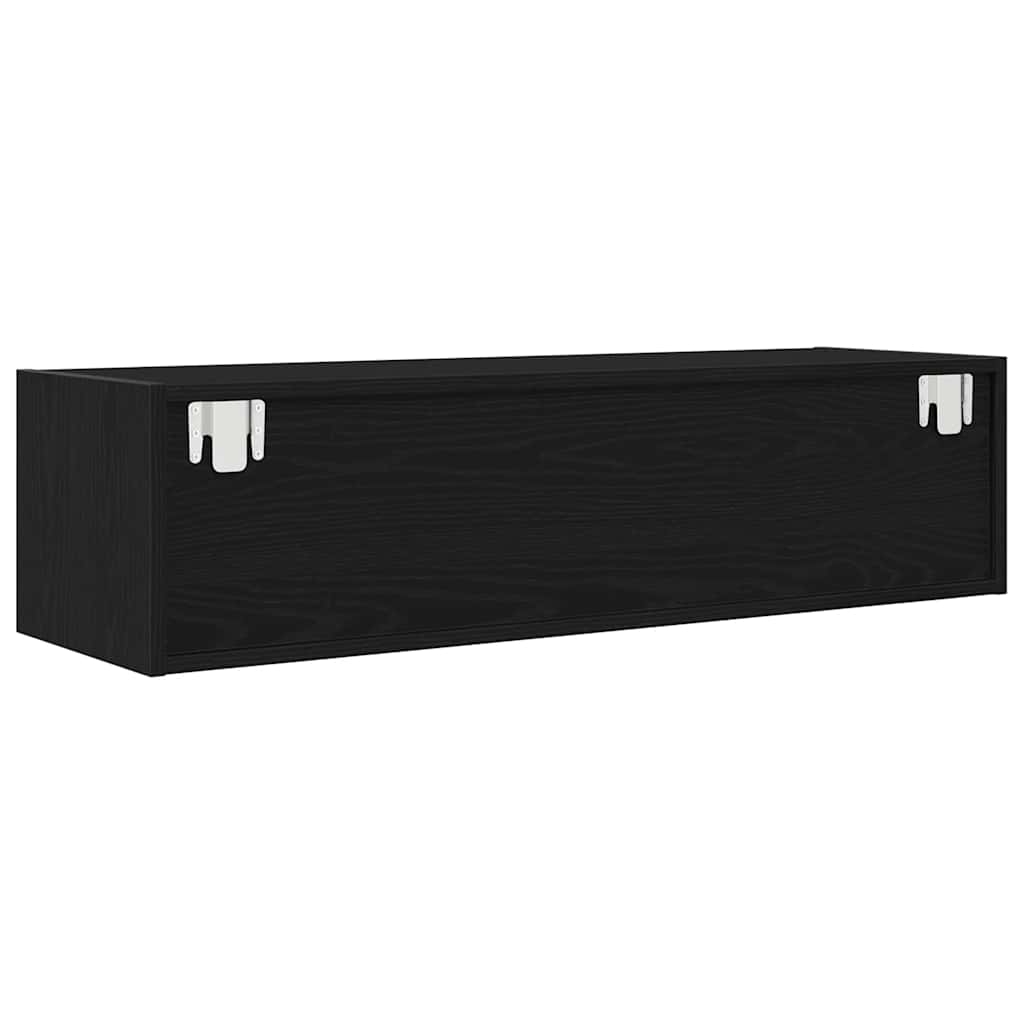 Meuble TV chêne noir 100x31x25,5 cm bois d'ingénierie - XIOS