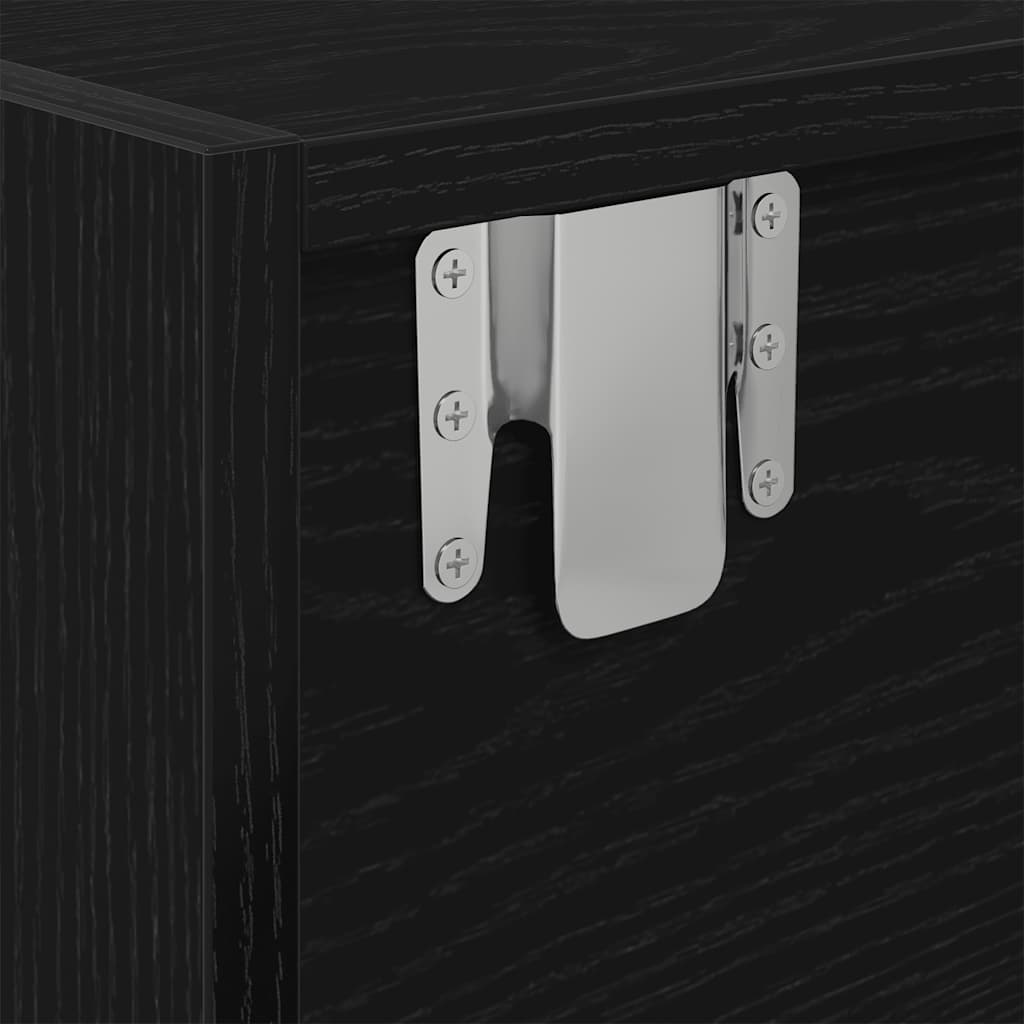 Meuble TV chêne noir 100x31x25,5 cm bois d'ingénierie - XIOS