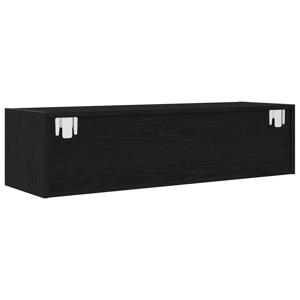 Meuble TV 2 pcs chêne noir 100x31x25,5 cm bois d'ingénierie - XIOS