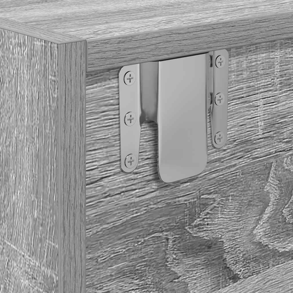 Meuble TV sonoma gris 100x31x25,5 cm bois d'ingénierie - XIOS