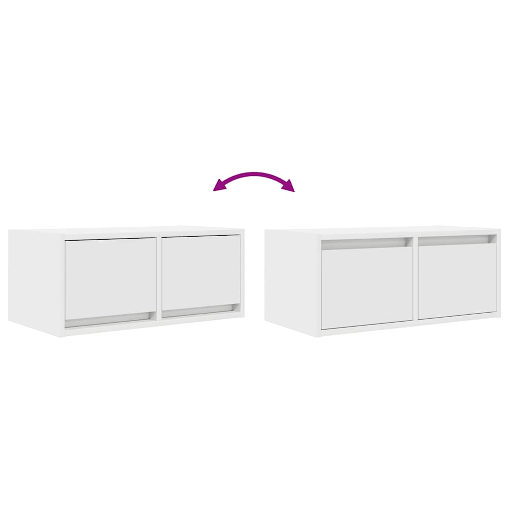 Meubles TV 2 pcs blanc 60x31x25,5 cm bois d'ingénierie - XIOS