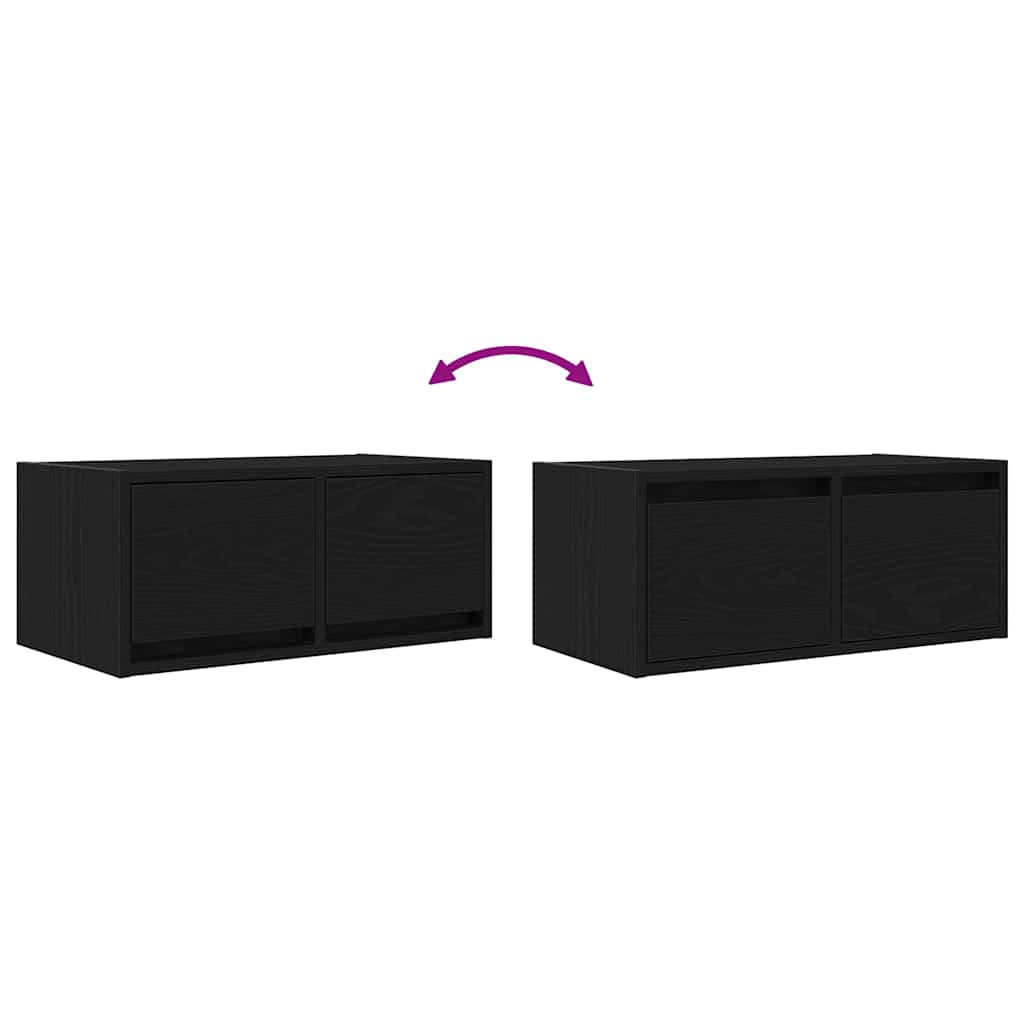 Meubles TV 2 pcs chêne noir 60x31x25,5 cm bois d'ingénierie Meubles TV vidaXL