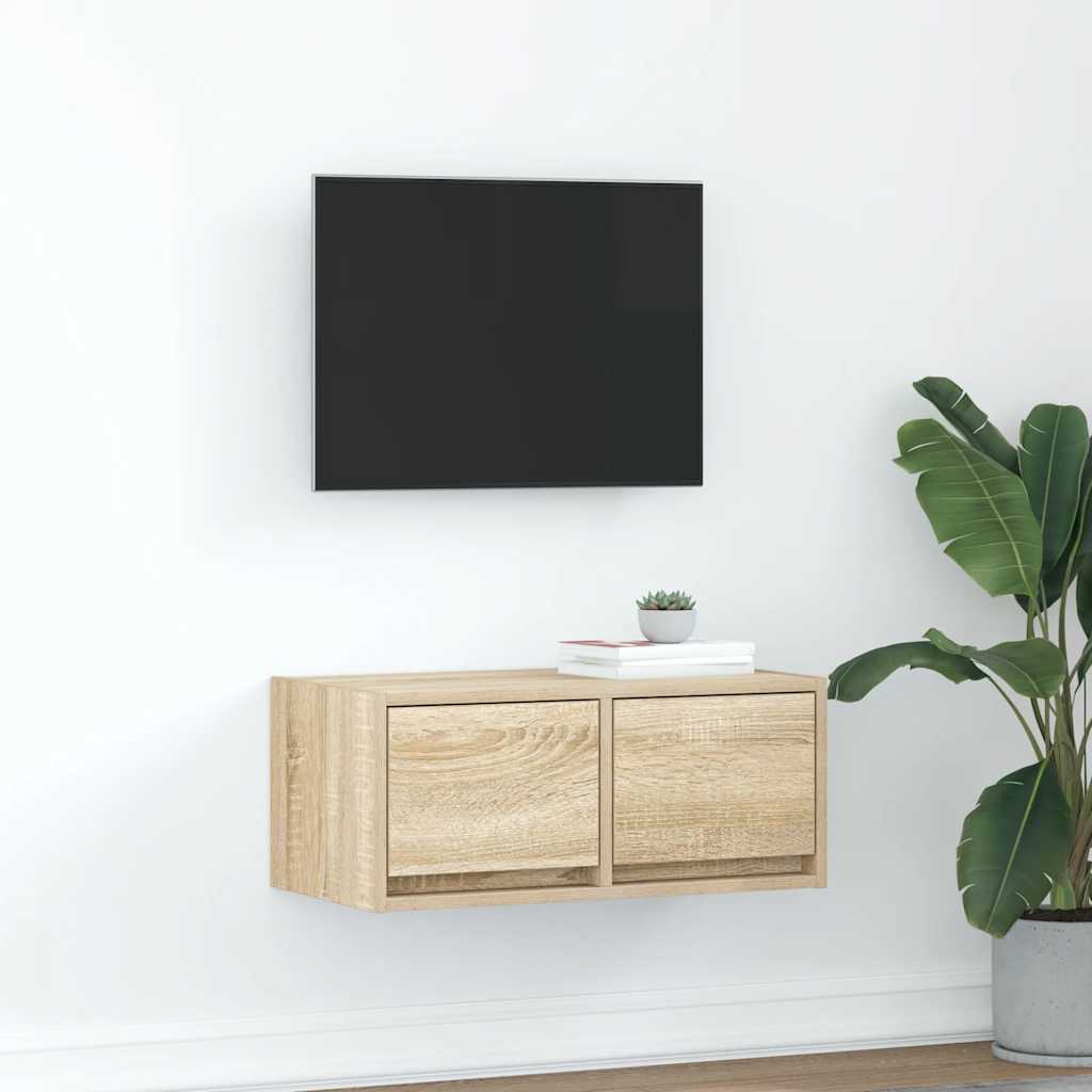 Meuble TV chêne sonoma 60x31x25,5 cm bois d'ingénierie - XIOS