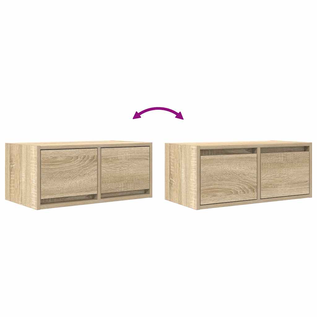 Meubles TV 2 pcs chêne sonoma 60x31x25,5 cm bois d'ingénierie - XIOS