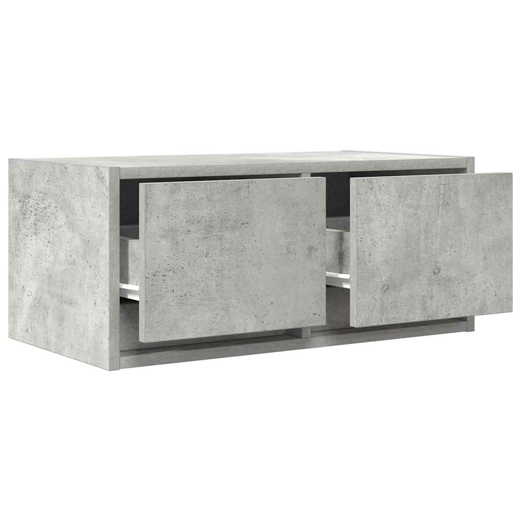 Meuble TV gris béton 60x31x25,5 cm bois d'ingénierie - XIOS