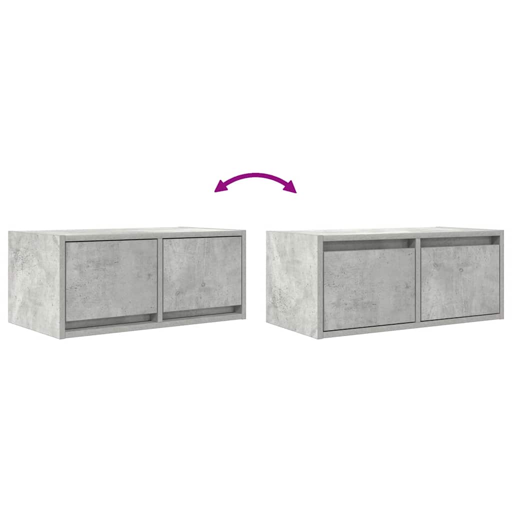 Meubles TV 2 pcs gris béton 60x31x25,5 cm bois d'ingénierie - XIOS