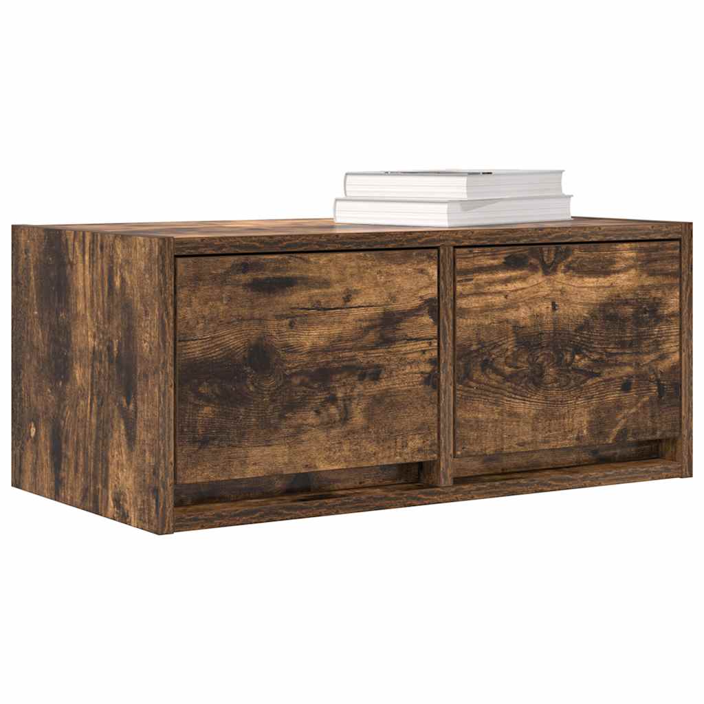 Meuble TV chêne fumé 60x31x25,5 cm bois d'ingénierie - XIOS