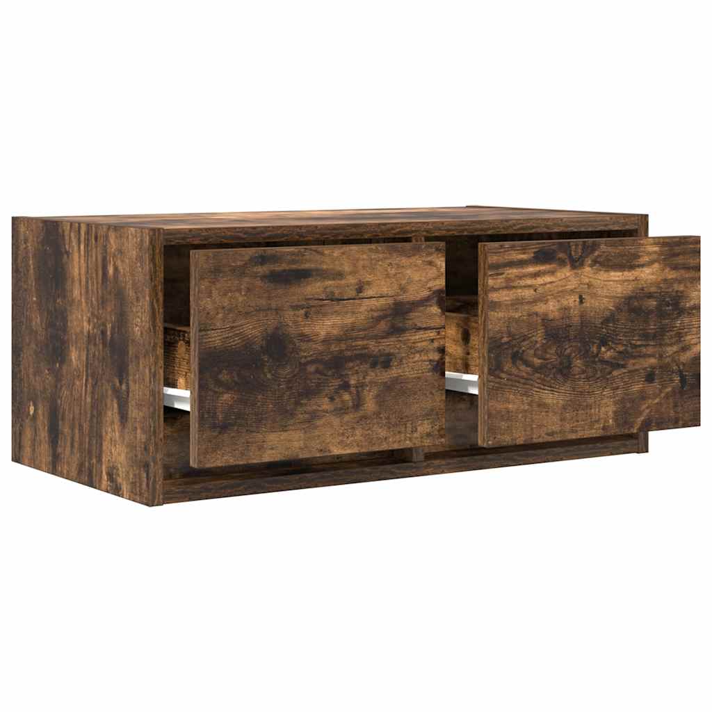 Meuble TV chêne fumé 60x31x25,5 cm bois d'ingénierie - XIOS