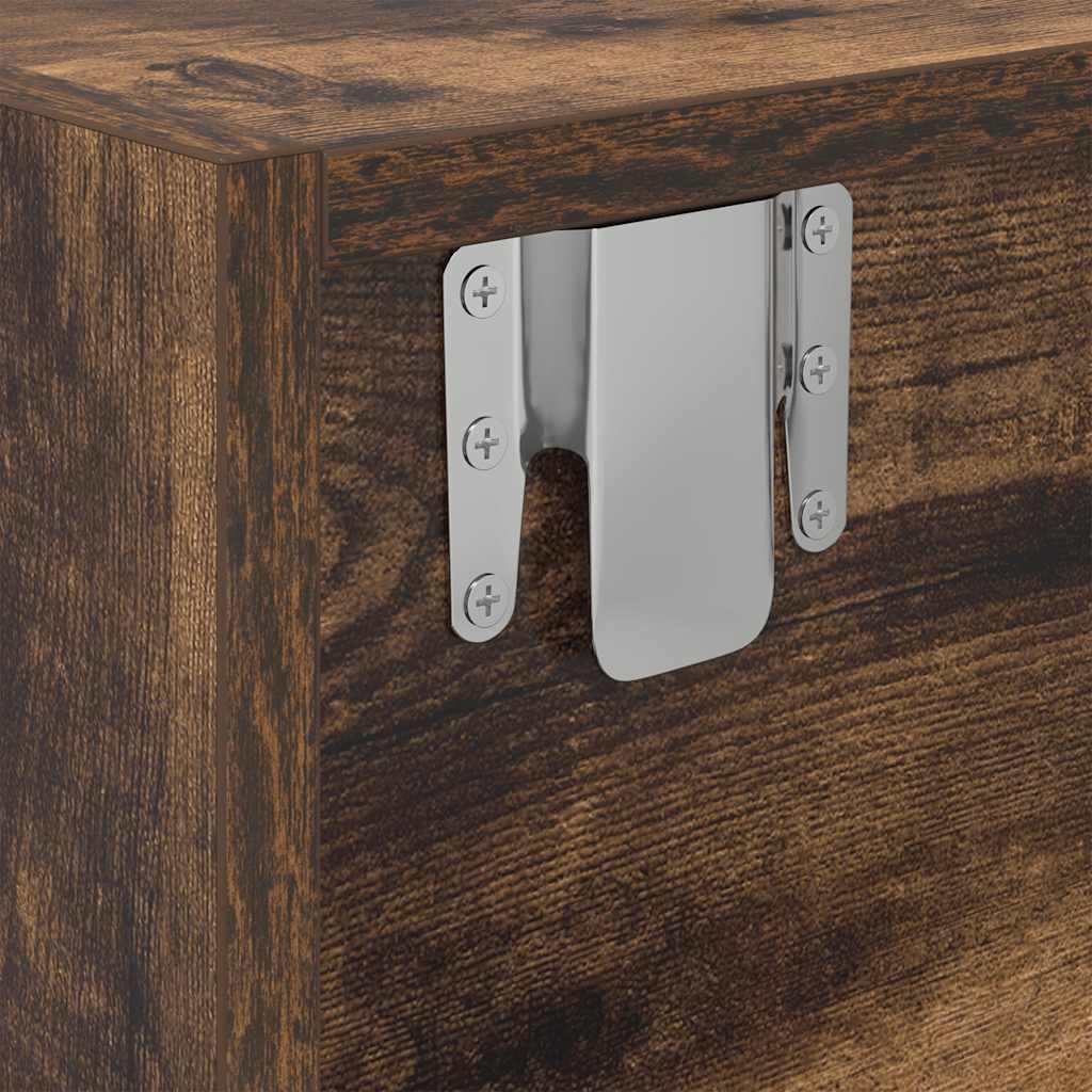 Meuble TV chêne fumé 60x31x25,5 cm bois d'ingénierie - XIOS