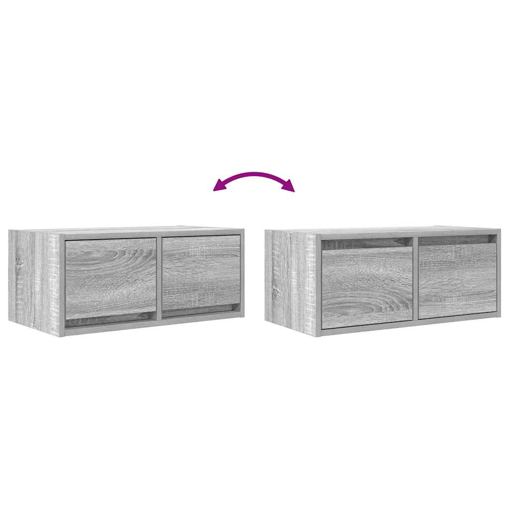 Meubles TV 2 pcs sonoma gris 60x31x25,5 cm bois d'ingénierie - XIOS
