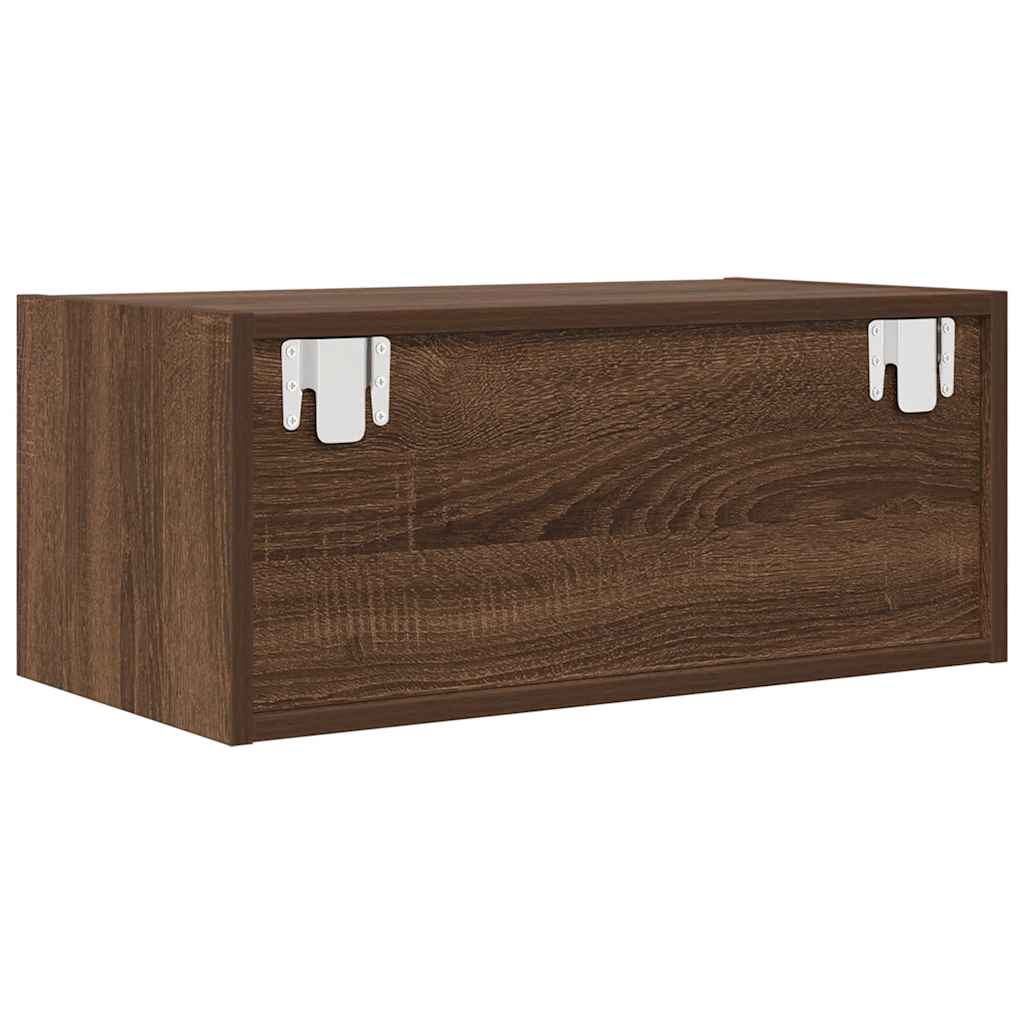 Meuble TV 2 pcs chêne marron 60x31x25,5 cm bois d'ingénierie - XIOS