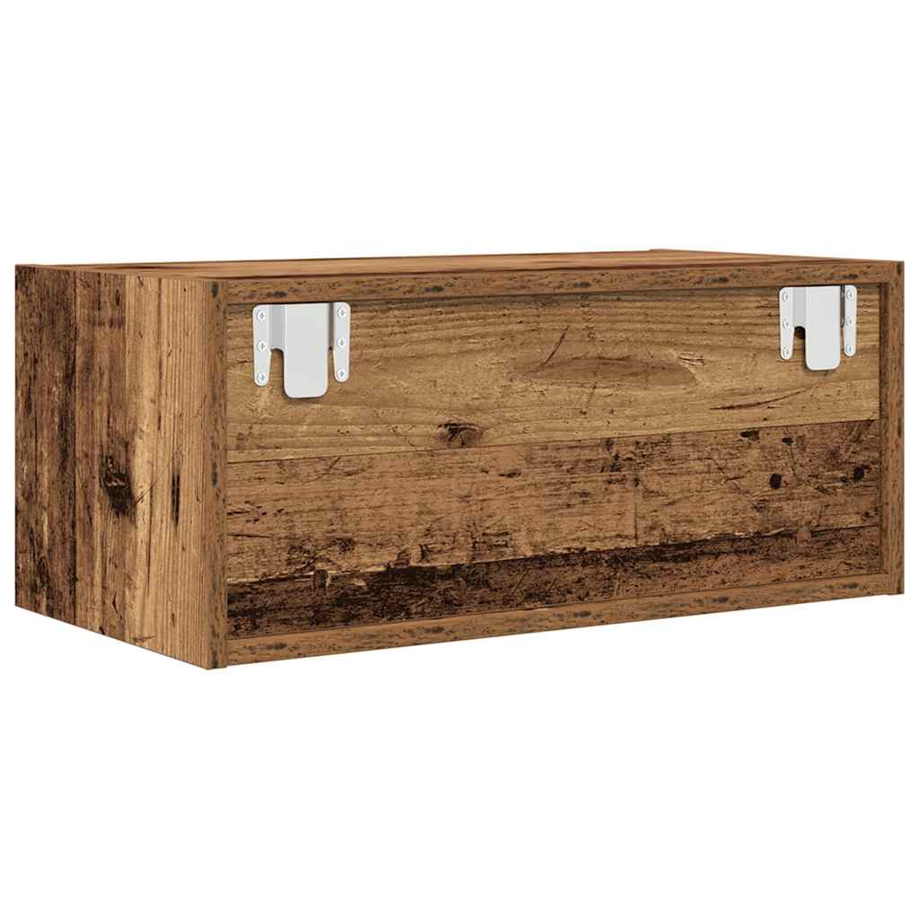 Meuble TV vieux bois 60x31x25,5 cm bois d'ingénierie - XIOS