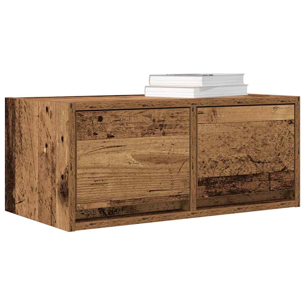 Meubles TV 2 pcs vieux bois 60x31x25,5 cm bois d'ingénierie - XIOS