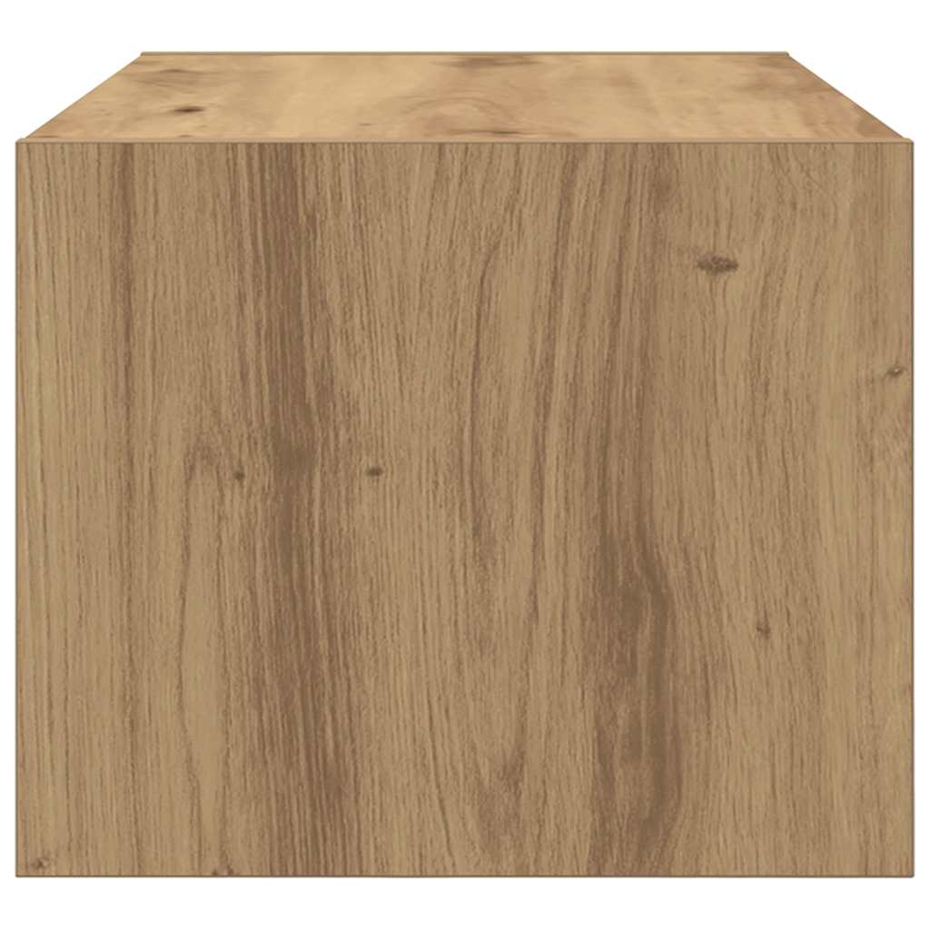 Meuble TV chêne artisanal 60x31x25,5 cm bois d'ingénierie - XIOS