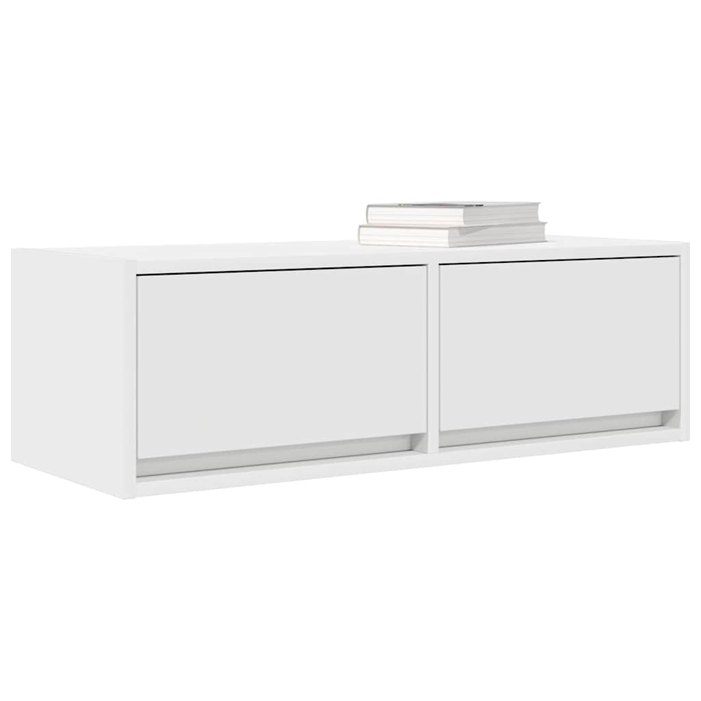 Meuble TV blanc 80x31x25,5 cm bois d'ingénierie - XIOS