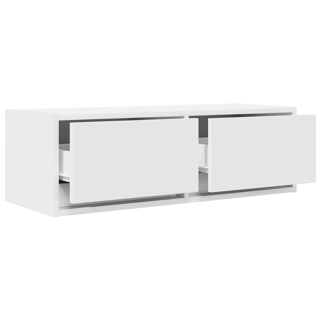 Meuble TV blanc 80x31x25,5 cm bois d'ingénierie - XIOS