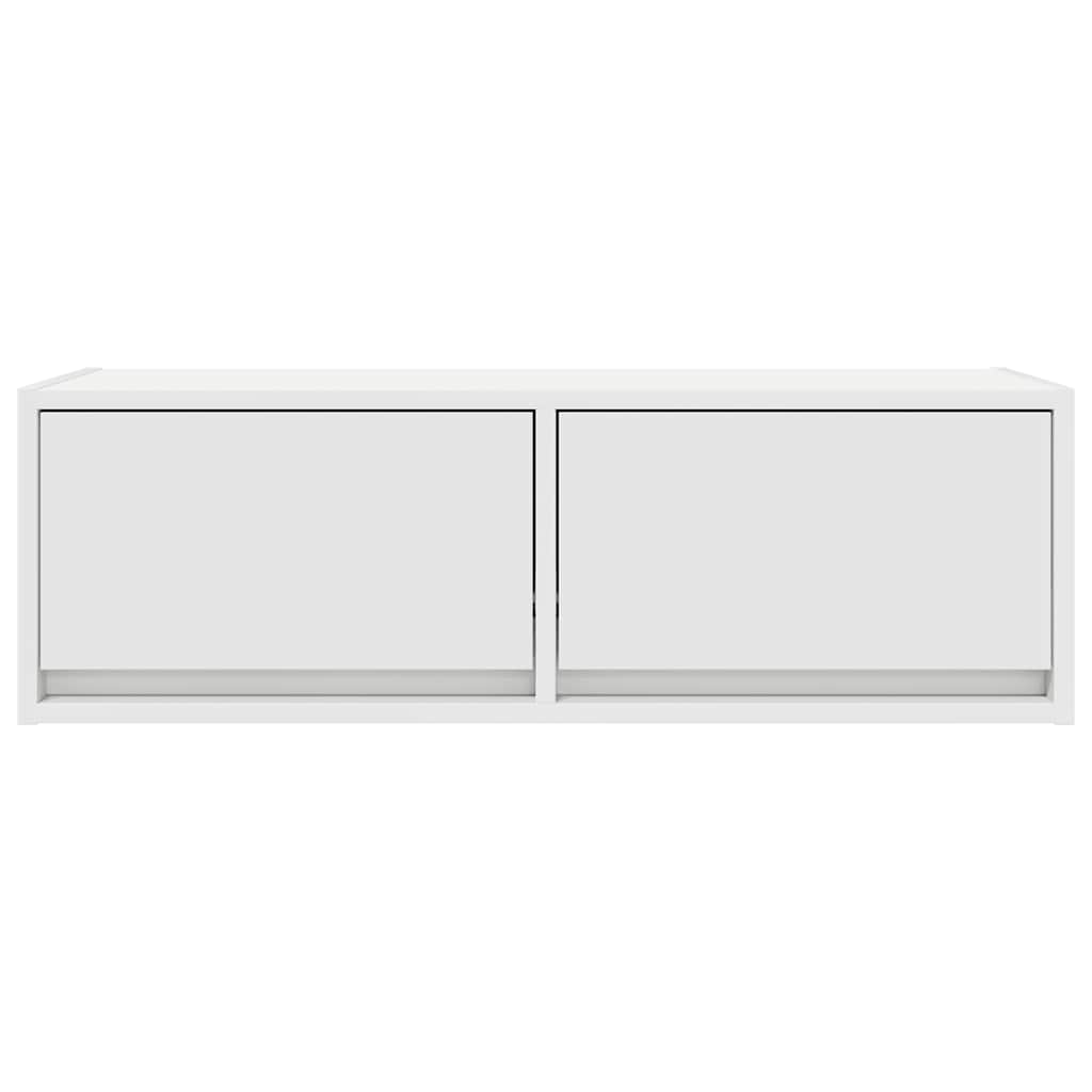 Meuble TV blanc 80x31x25,5 cm bois d'ingénierie - XIOS