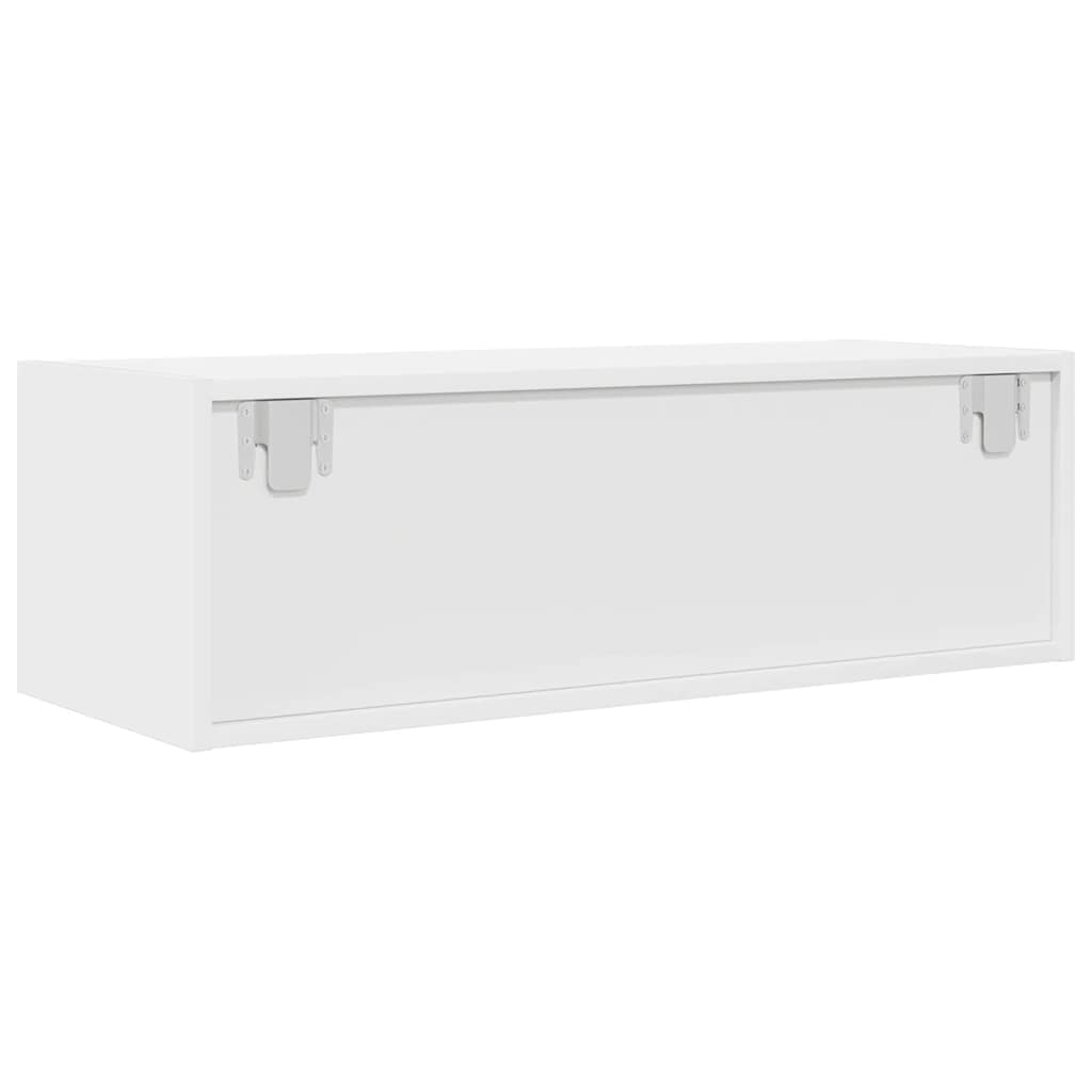 Meuble TV blanc 80x31x25,5 cm bois d'ingénierie - XIOS