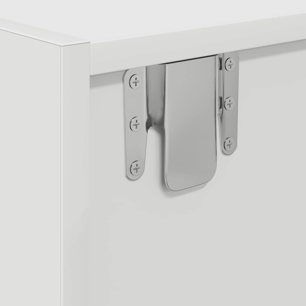 Meuble TV blanc 80x31x25,5 cm bois d'ingénierie - XIOS