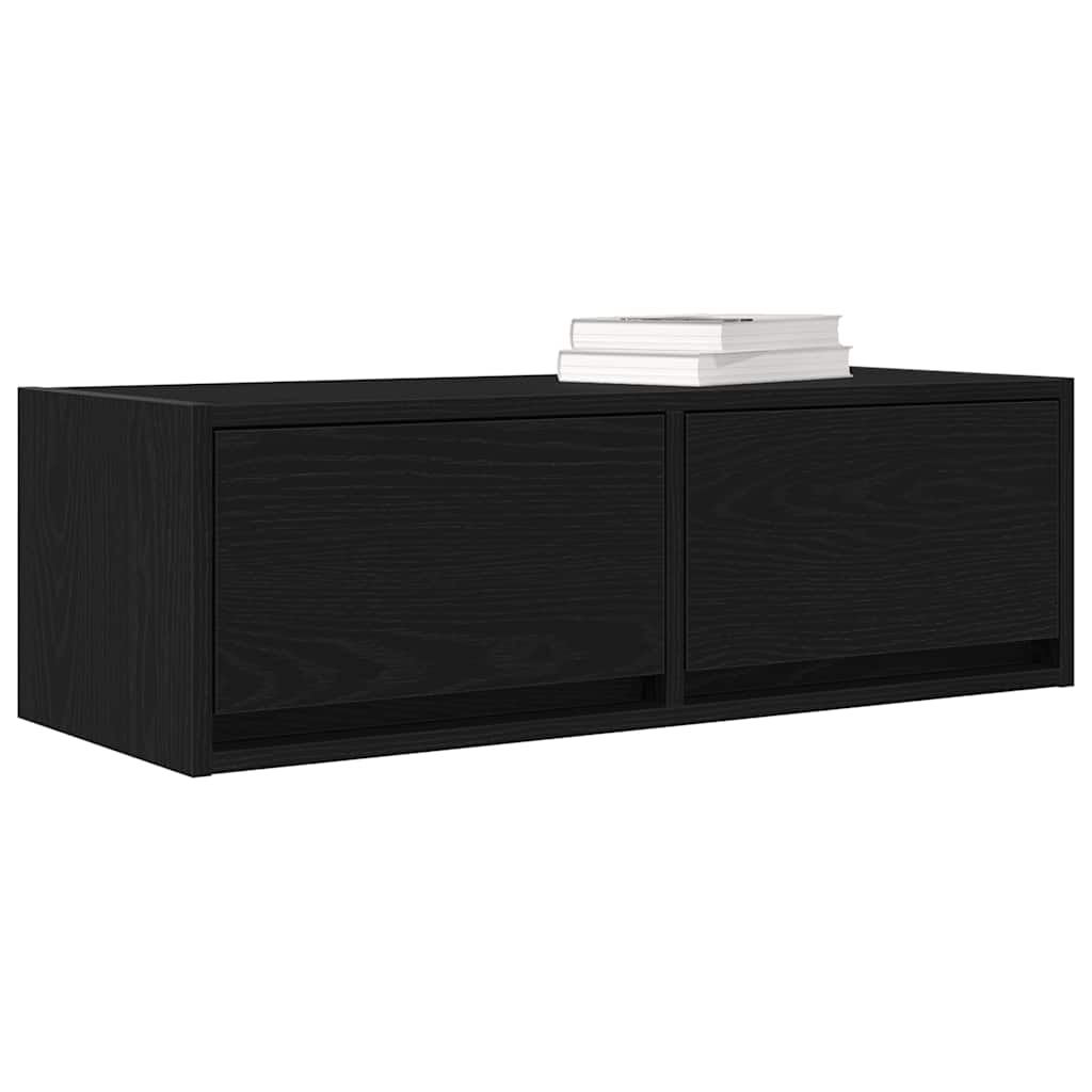 Meuble TV 2 pcs chêne noir 80x31x25,5 cm bois d'ingénierie - XIOS