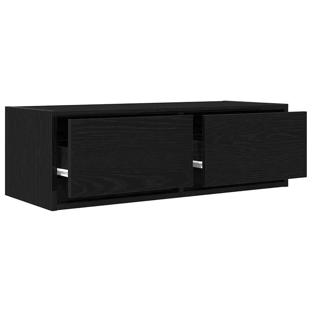 Meuble TV 2 pcs chêne noir 80x31x25,5 cm bois d'ingénierie - XIOS