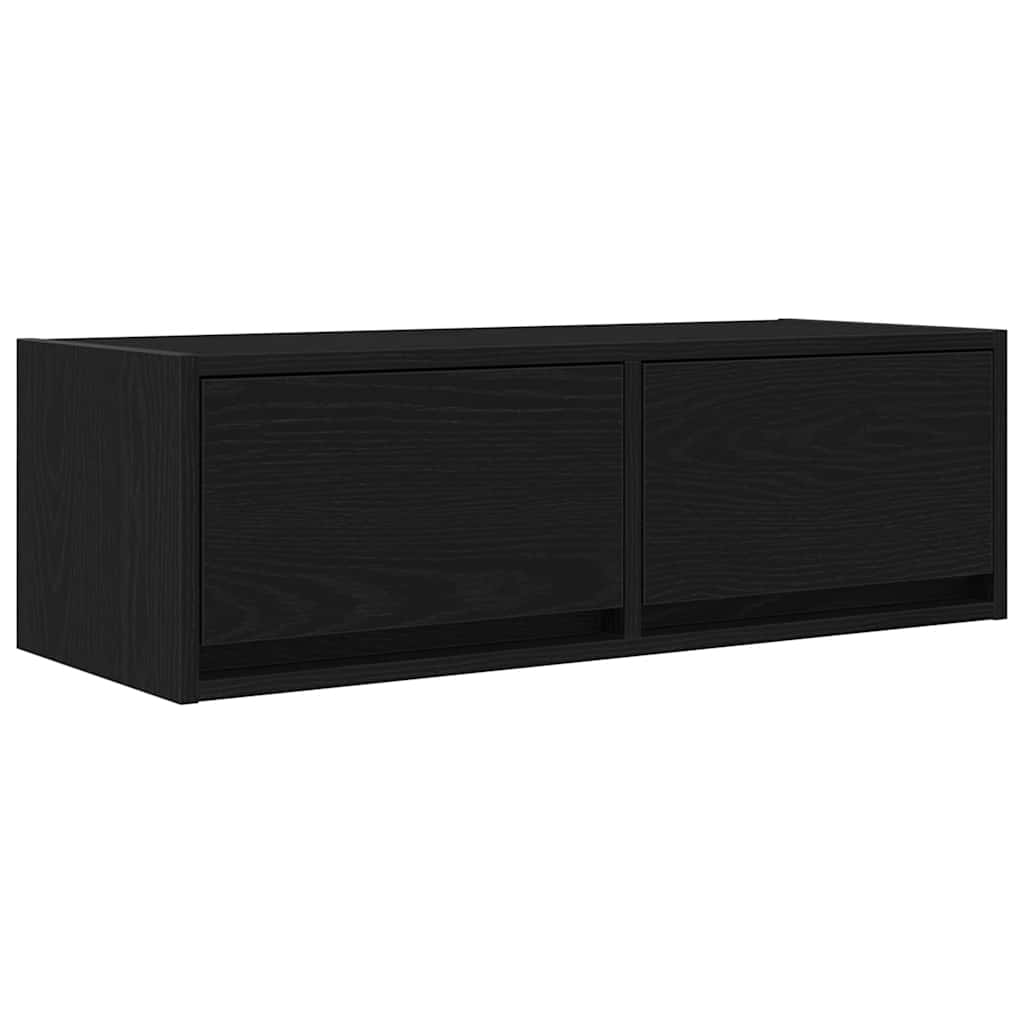 Meuble TV 2 pcs chêne noir 80x31x25,5 cm bois d'ingénierie - XIOS