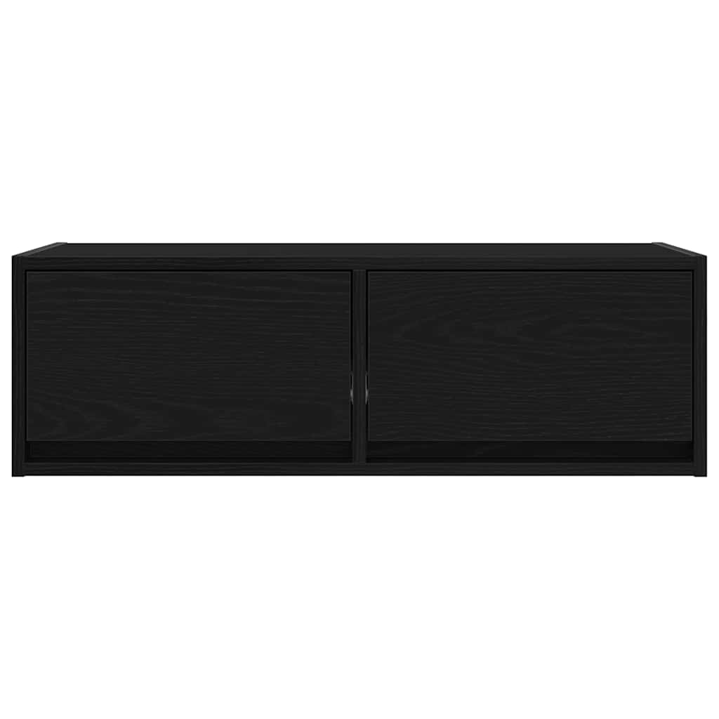 Meuble TV 2 pcs chêne noir 80x31x25,5 cm bois d'ingénierie - XIOS