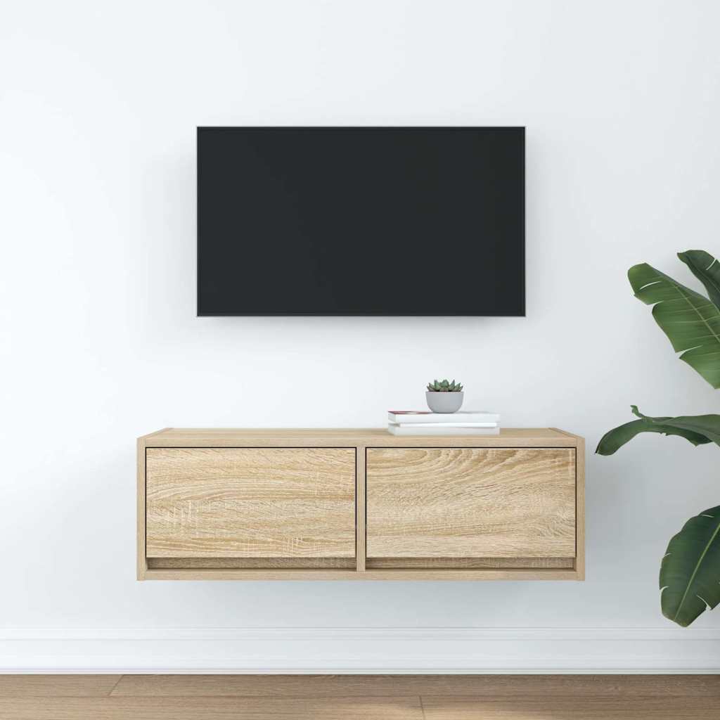 Meuble TV chêne sonoma 80x31x25,5 cm bois d'ingénierie - XIOS