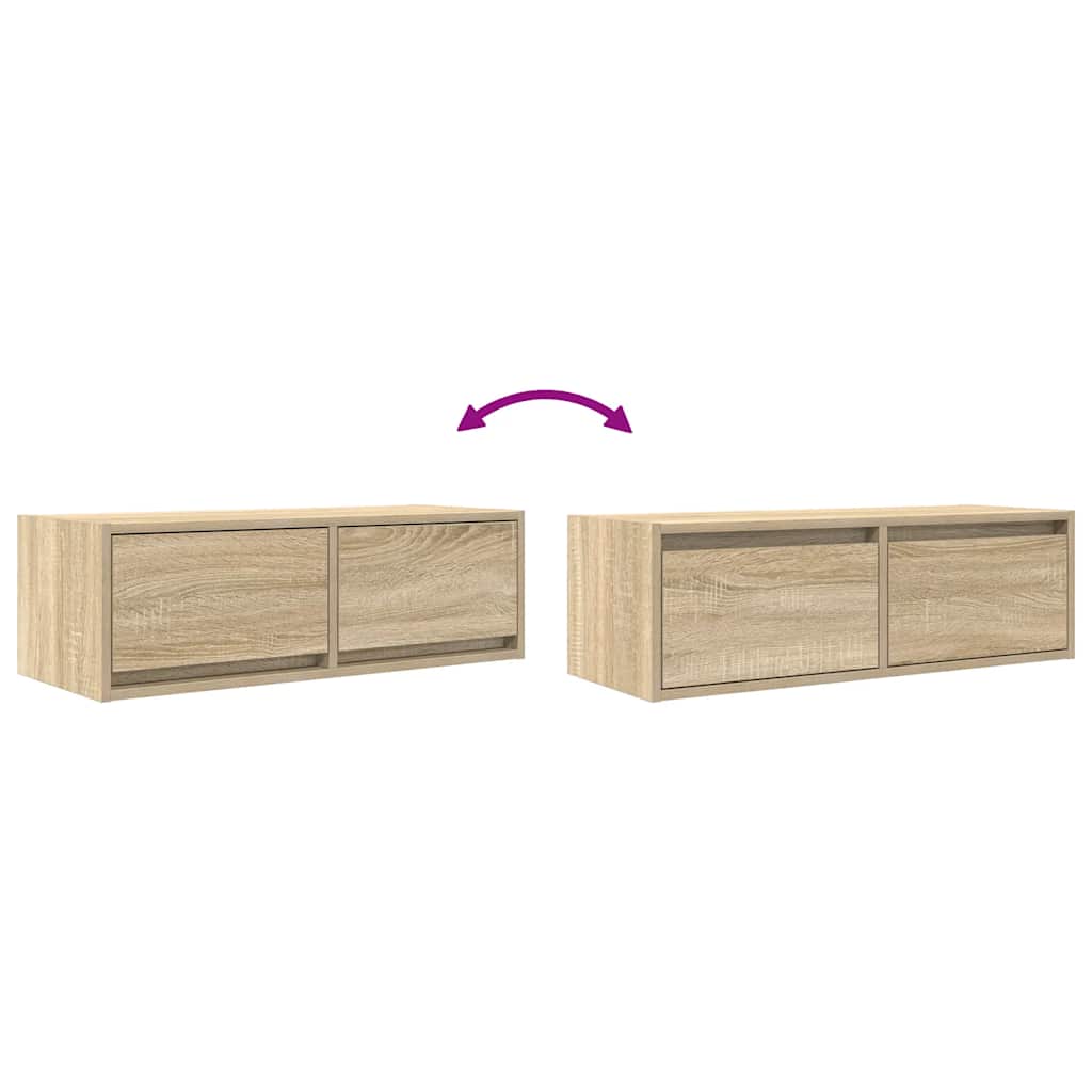 Meubles TV 2 pcs chêne sonoma 80x31x25,5 cm bois d'ingénierie - XIOS
