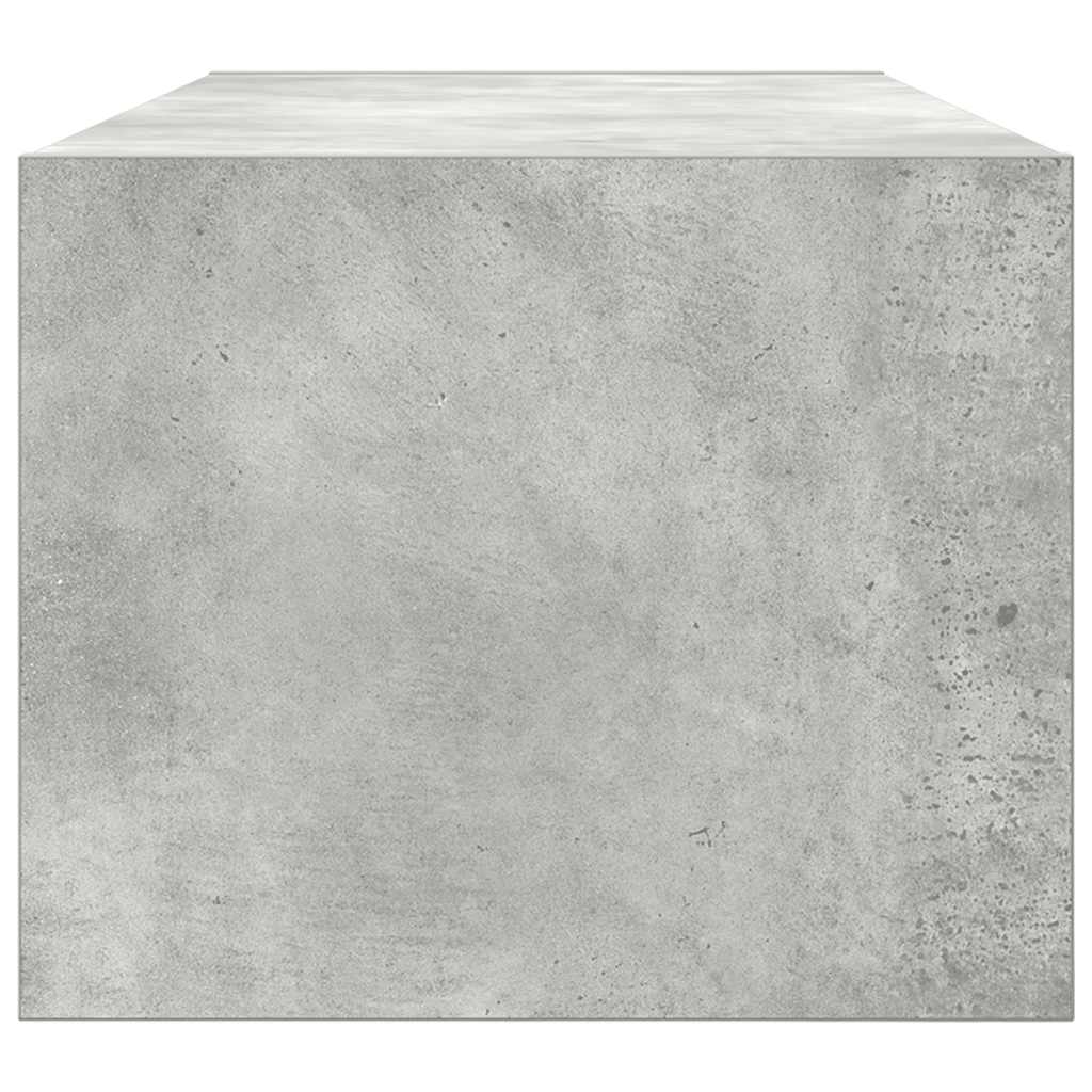 Meuble TV gris béton 80x31x25,5 cm bois d'ingénierie - XIOS