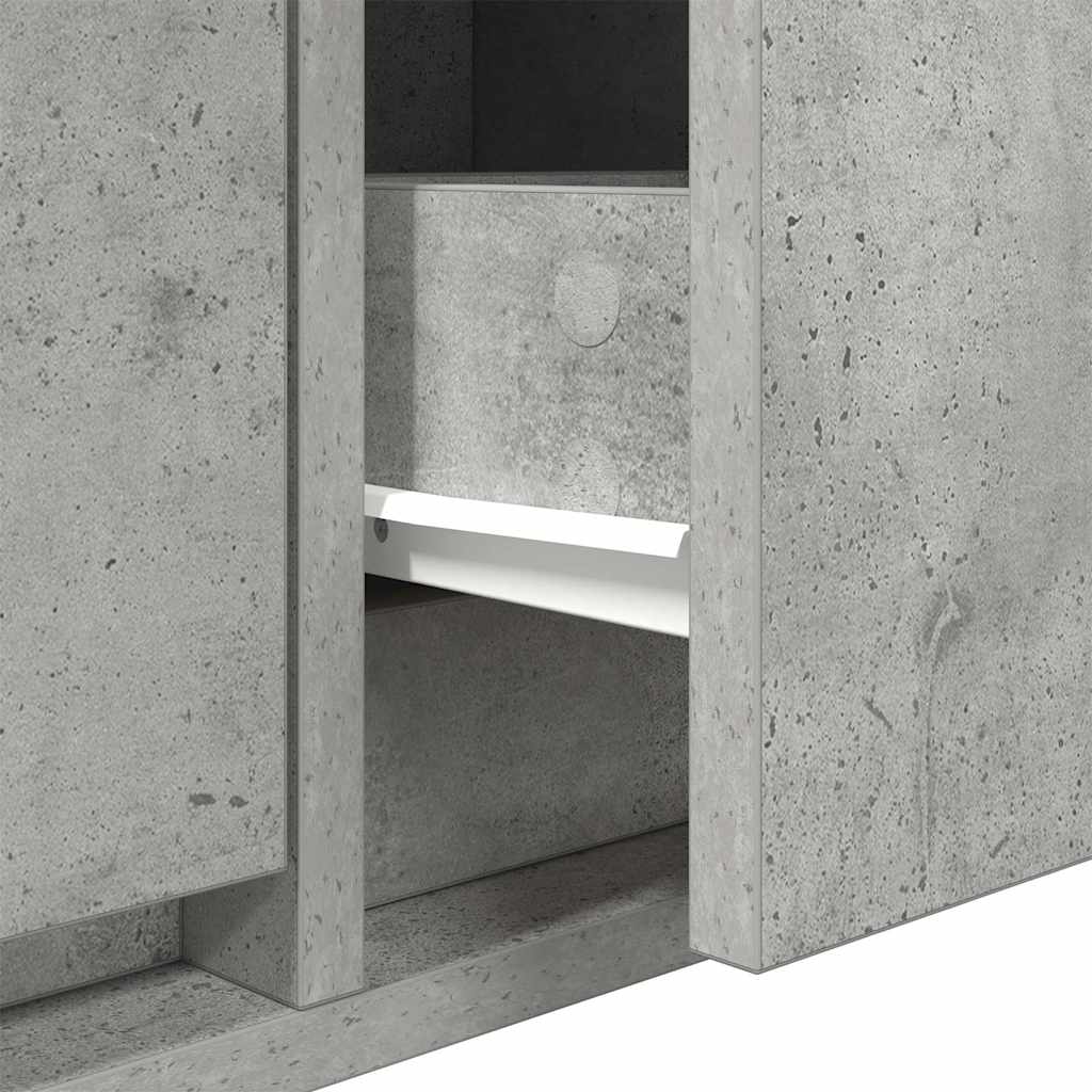 Meubles TV 2 pcs gris béton 80x31x25,5 cm bois d'ingénierie - XIOS