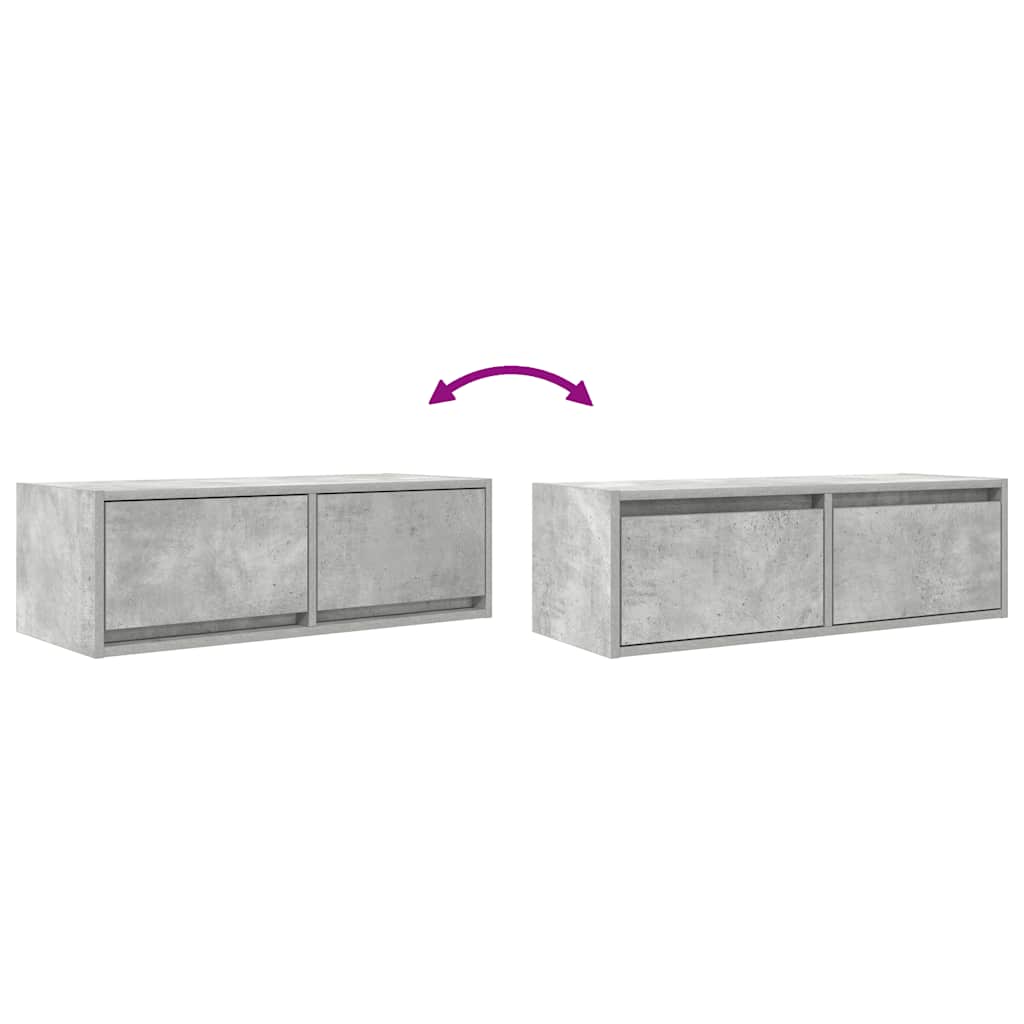 Meubles TV 2 pcs gris béton 80x31x25,5 cm bois d'ingénierie - XIOS