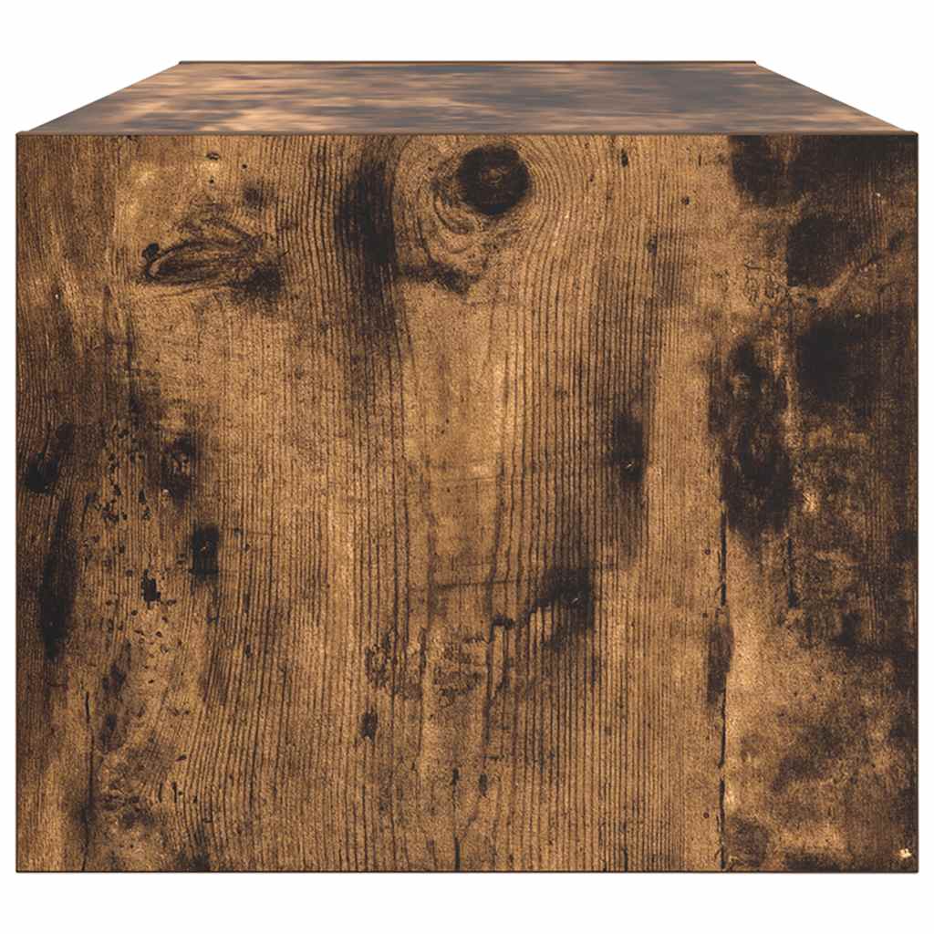 Meuble TV chêne fumé 80x31x25,5 cm bois d'ingénierie - XIOS