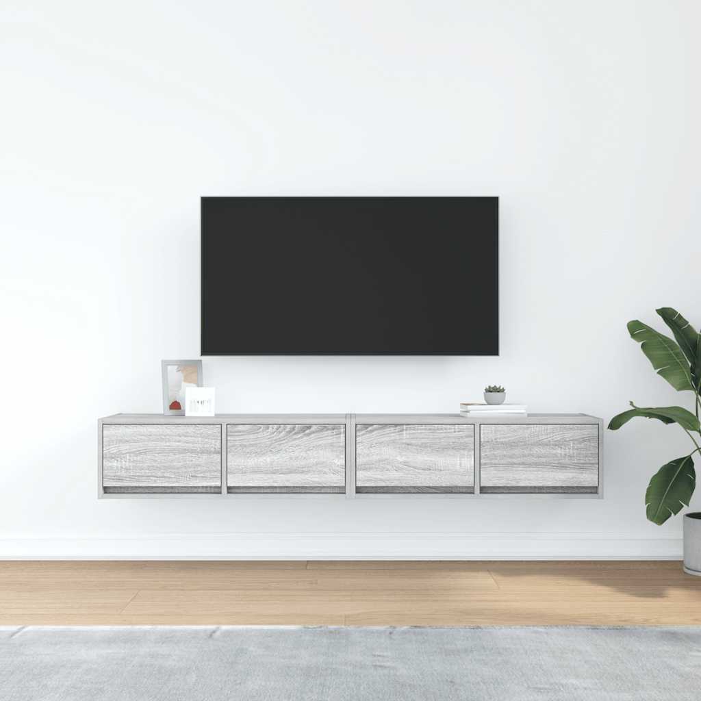 Meubles TV 2 pcs sonoma gris 80x31x25,5 cm bois d'ingénierie - XIOS