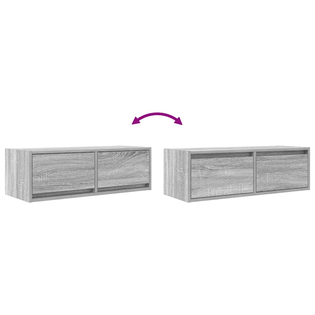 Meubles TV 2 pcs sonoma gris 80x31x25,5 cm bois d'ingénierie - XIOS
