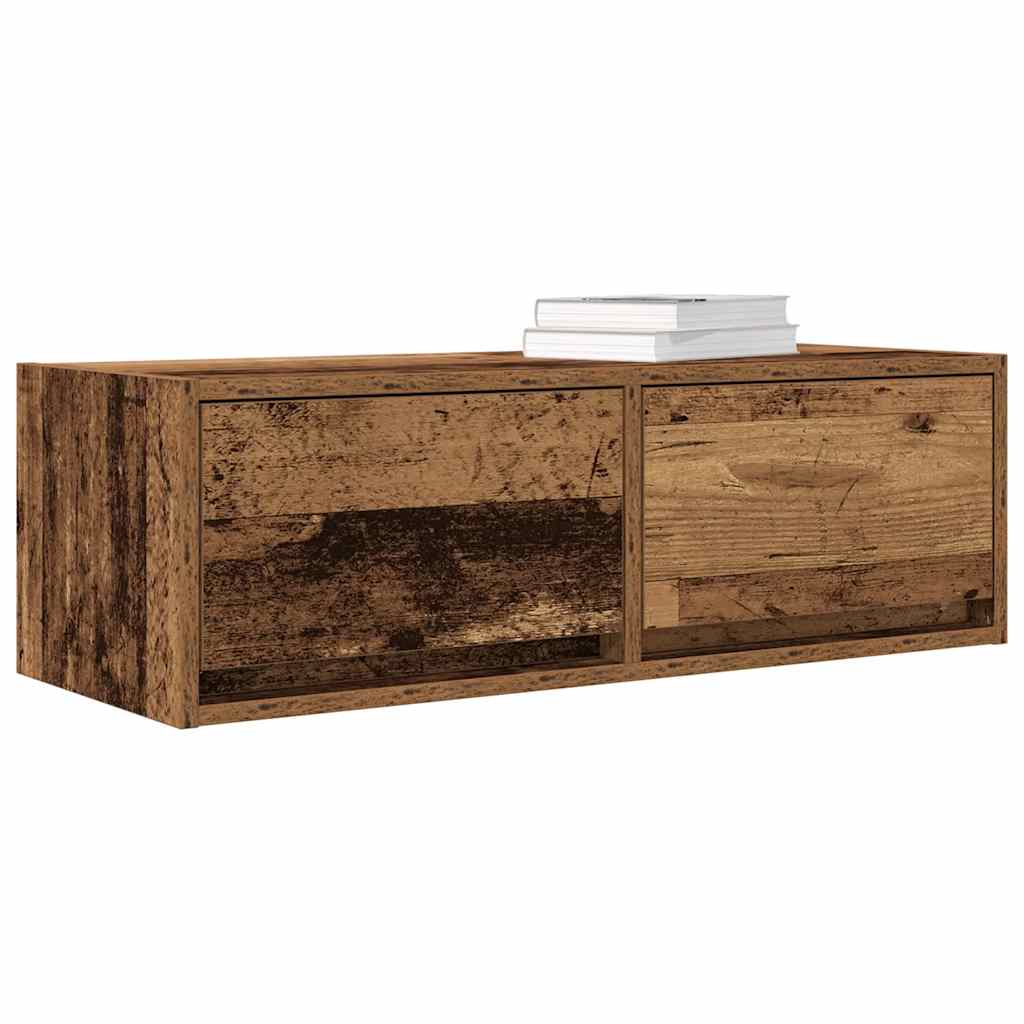 Meuble TV vieux bois 80x31x25,5 cm bois d'ingénierie - XIOS