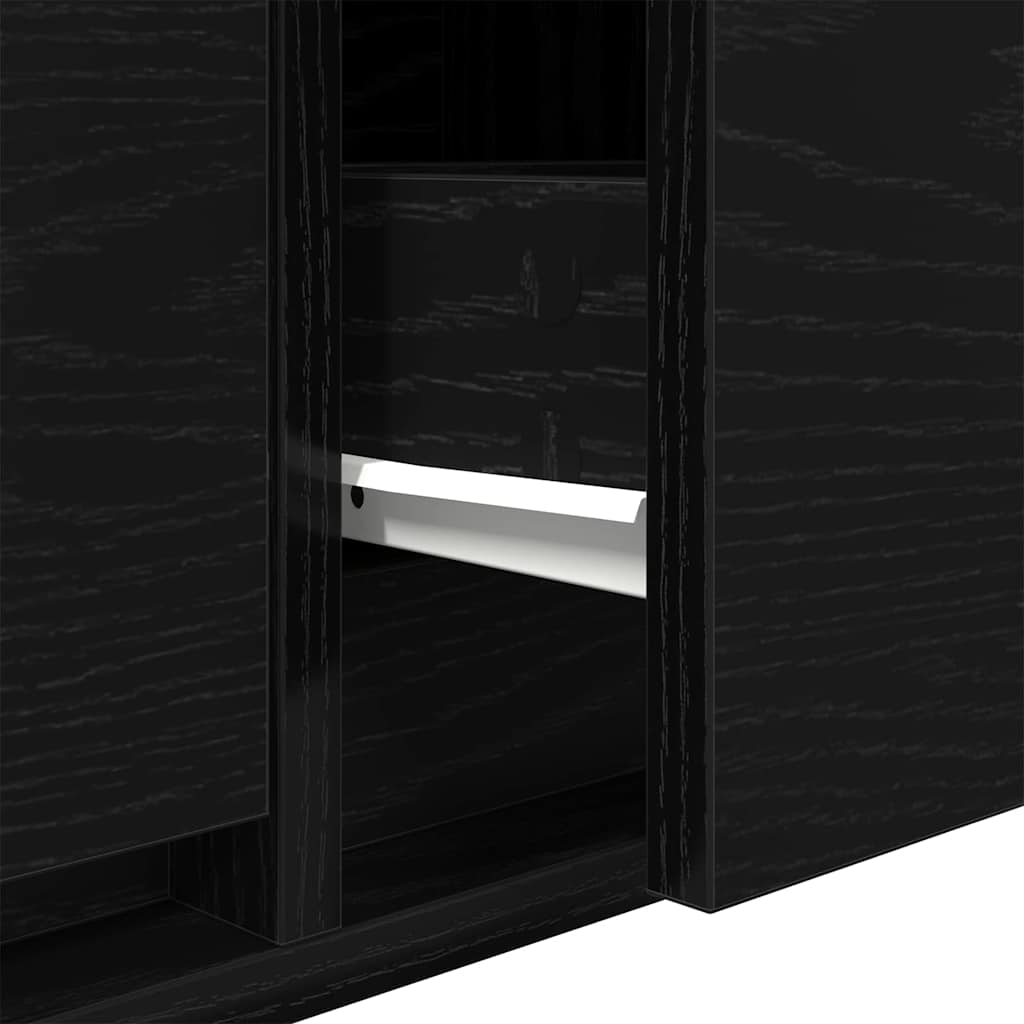 Meuble TV Chêne noir 100 x 31 x 25.5 cm Bois d'ingénierie - XIOS