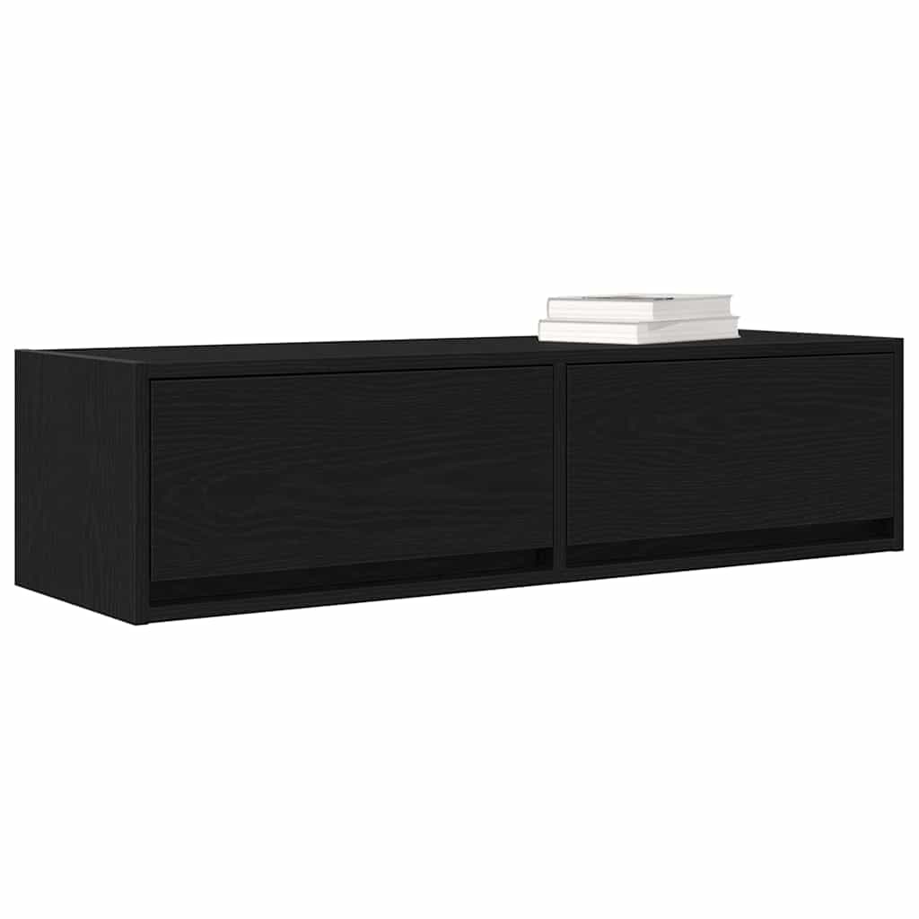 Meuble TV Chêne noir 100 x 31 x 25.5 cm Bois d'ingénierie - XIOS